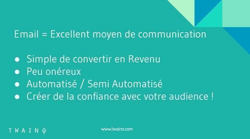 3 Email excellent moyen de communication