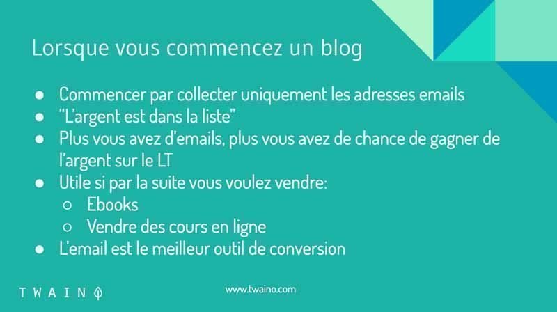 Lorsque vous commencez un blog