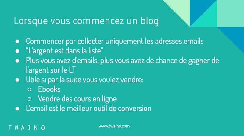 Lorsque vous commencez un blog