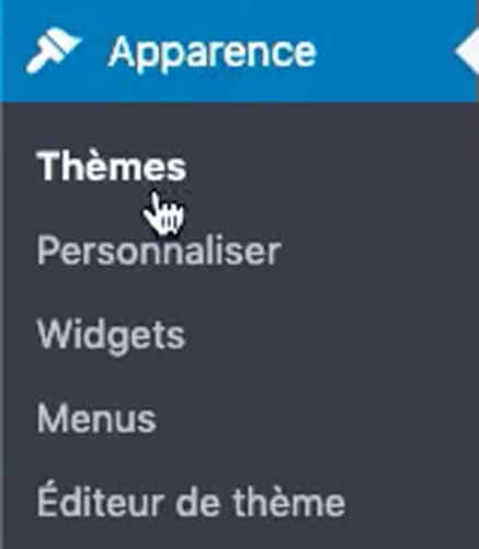Apparence puis themes