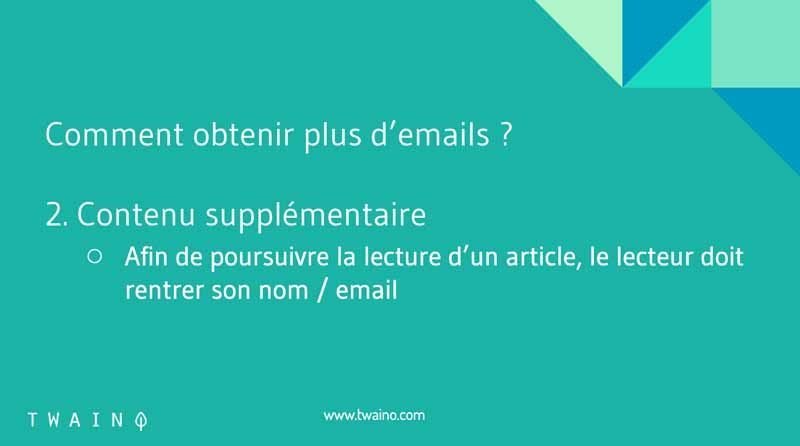 5 Propose du contenu supplementaire