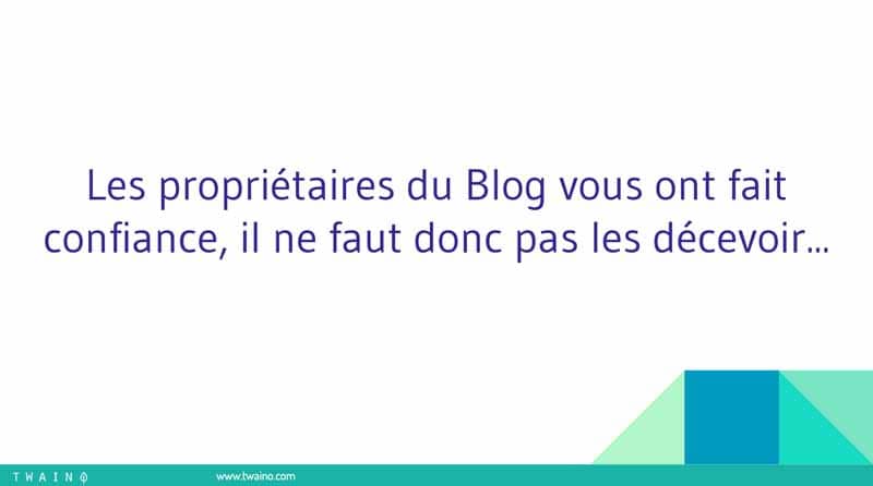 La confiance des proprietaires de blog
