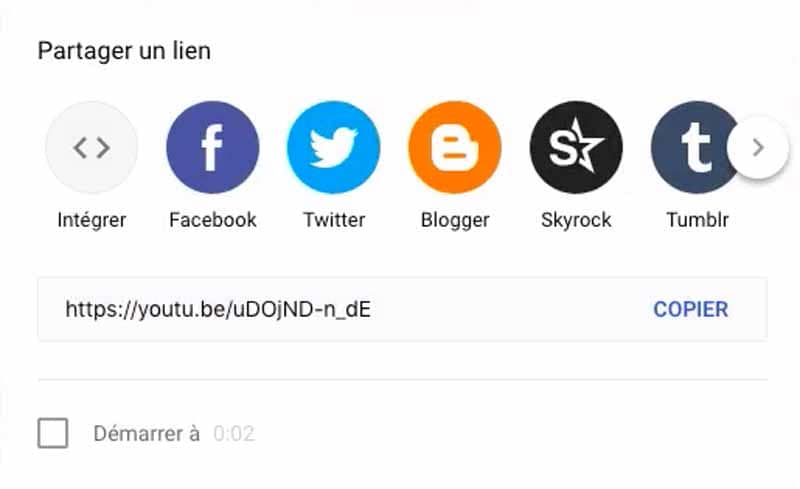 25 Copiar le lien de partage de la video