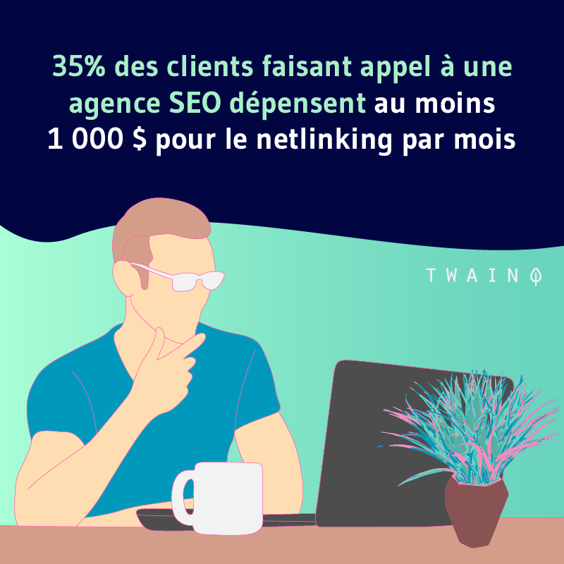 35% des clients faisant appel a une agence SEO depense au moins 1000 pour le netlinking