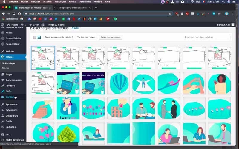 38 Ajouter les images dans wordpress