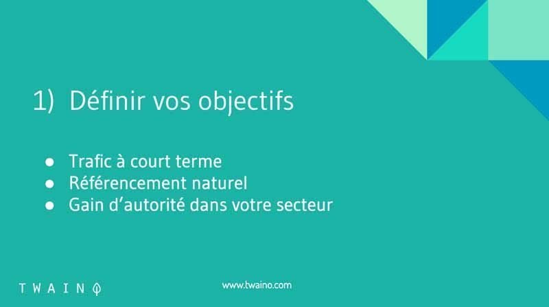 Définir vos objetifs article invites