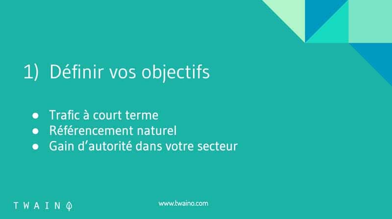 Définir vos objetifs article invites