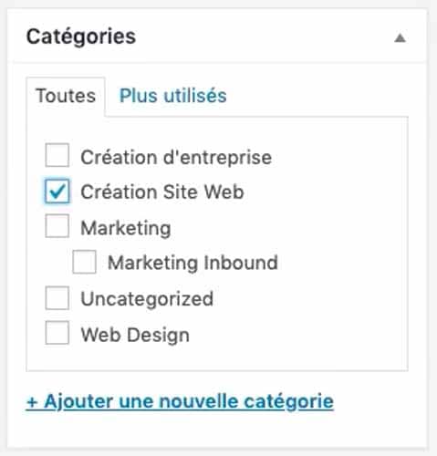 8 Categorie creation de site web