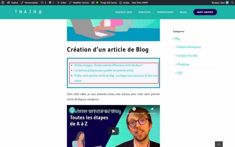 Anchor de lien ou texte ancre