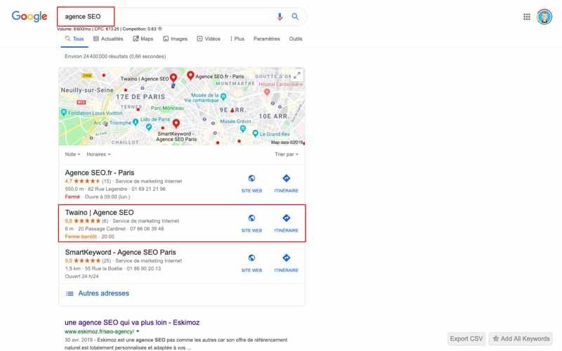 Recherche locale SEO definition