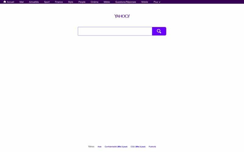 Yahoo moteur de recherche