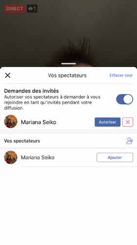 Autoriser les personnes a rejoindre la video