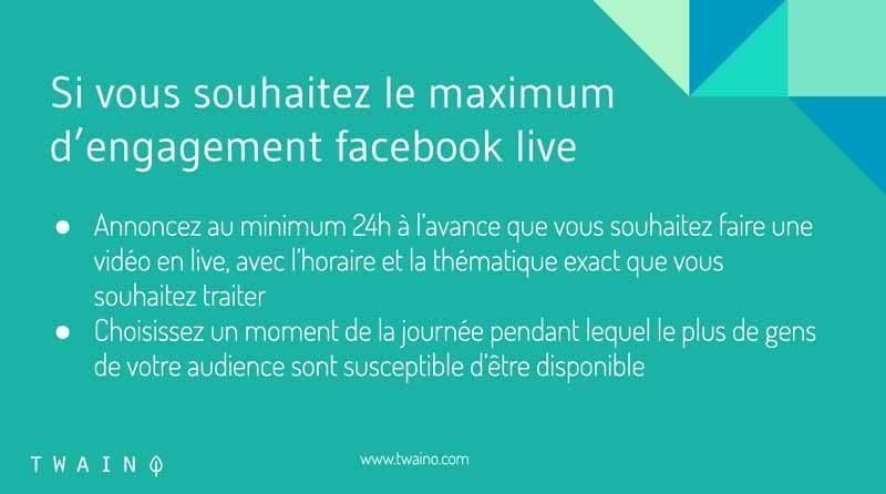 Engagement facebook live