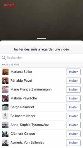 Inviter des amis a regarder la video