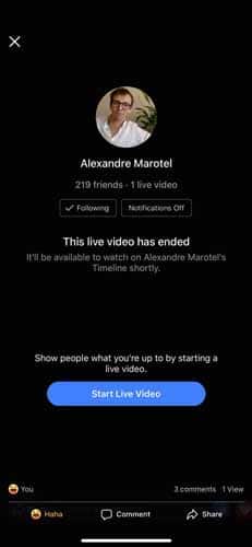 Start live video