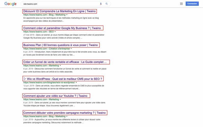 Titres dans les SERPs