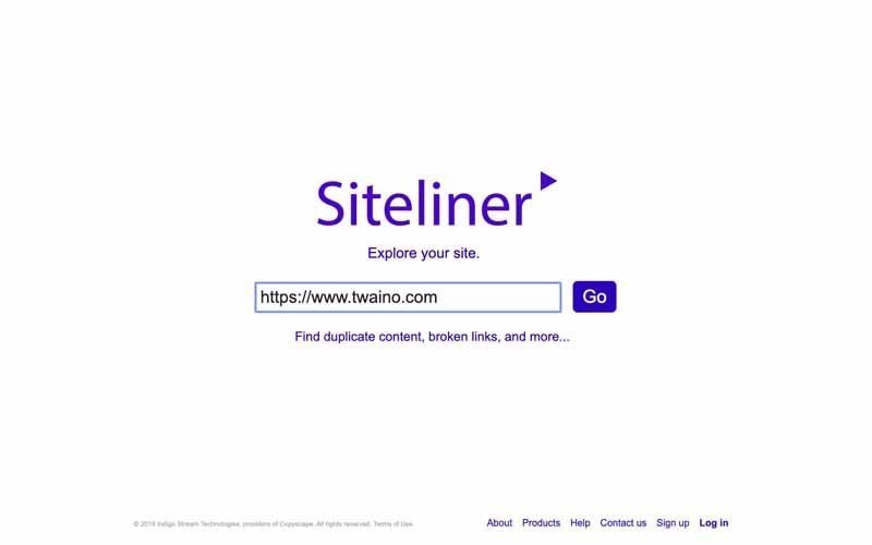 Siteliner entrer votre url