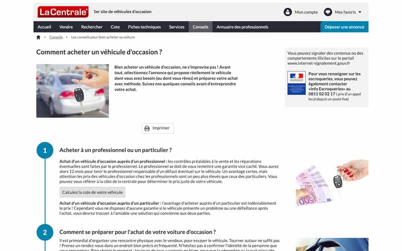 Exemple de site premier dans Google