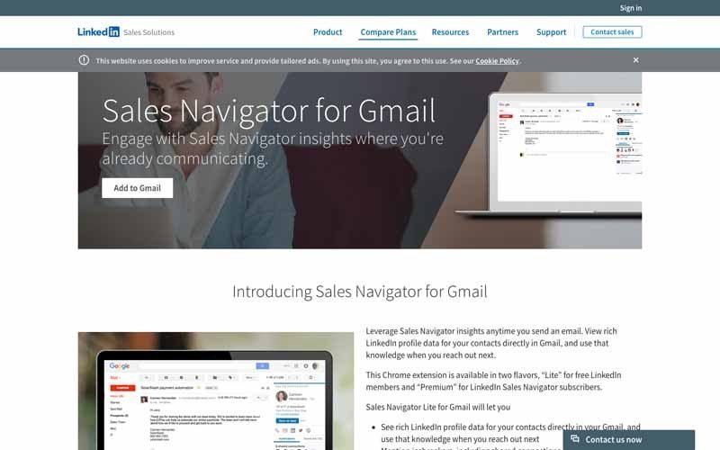 Sales navigator for gmail