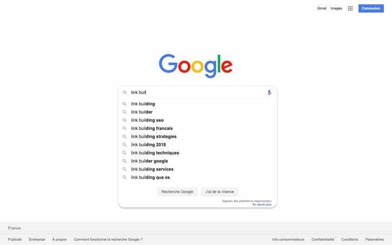 Google suggest result