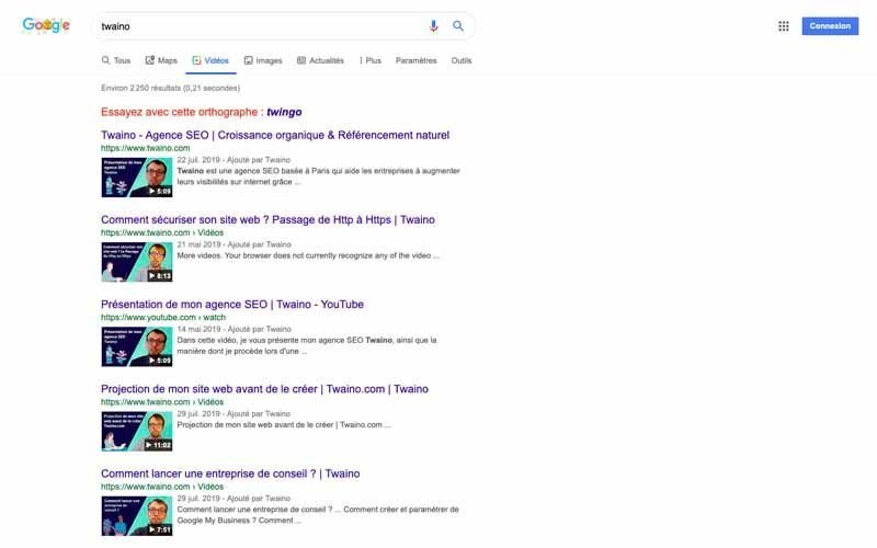 Twaino results Google Videos
