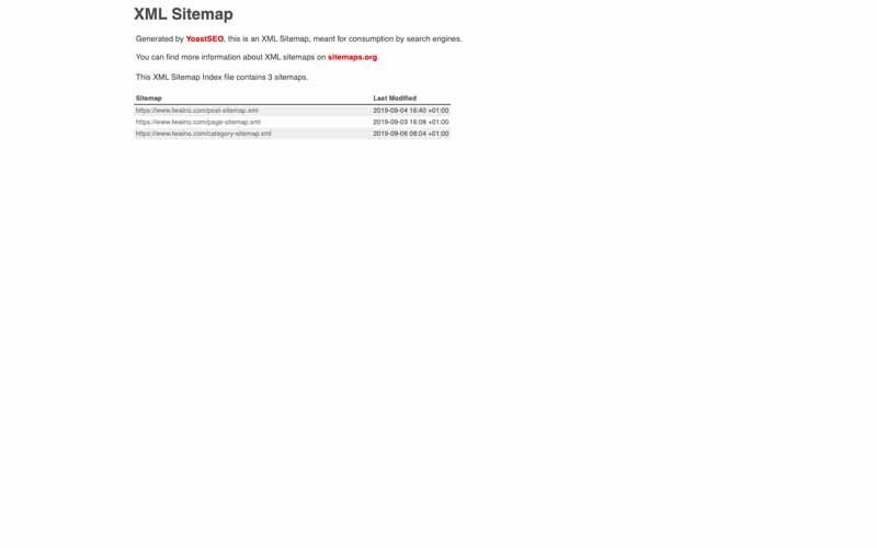 XML Sitemap Twaino Yoast SEO