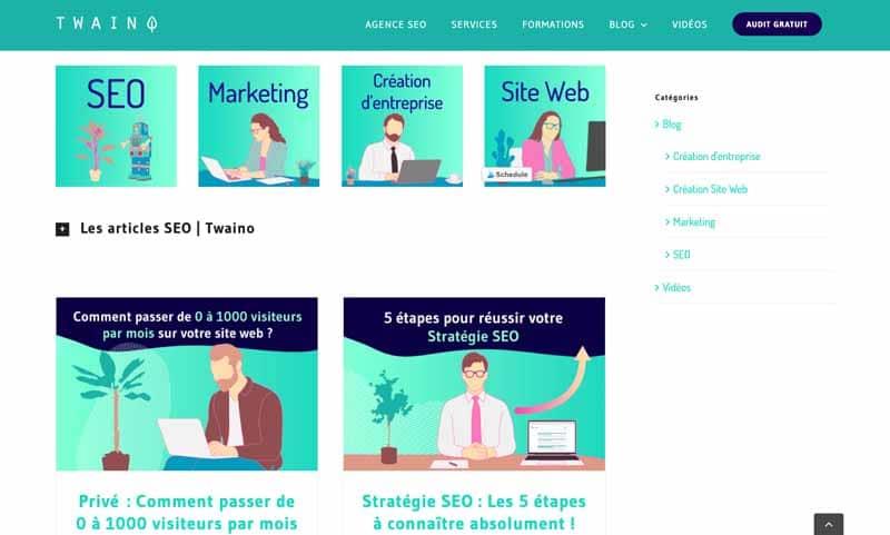 La partie Blog after 1000 visiteurs