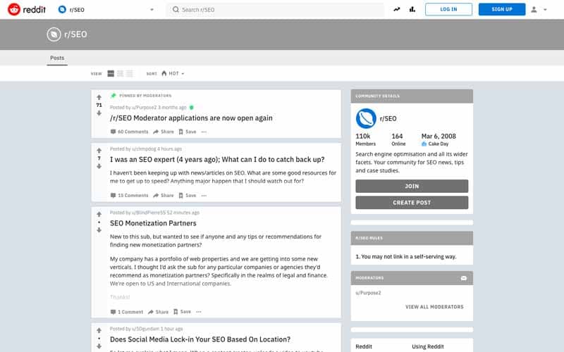 Forum Reddit SEO