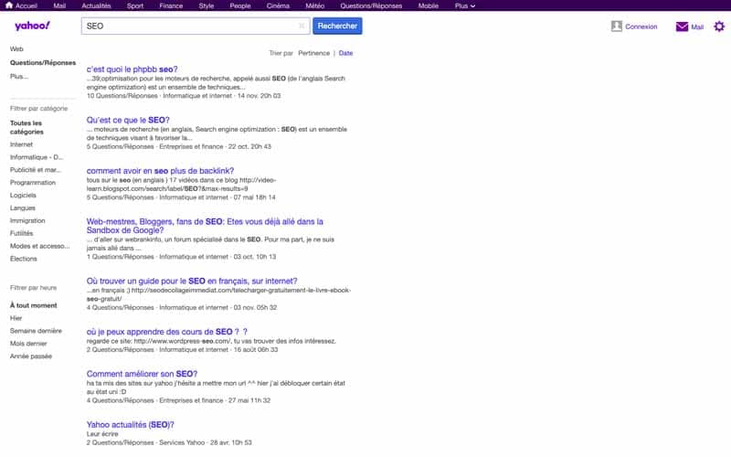 Forum Yahoo SEO