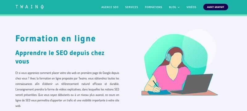 Formation en ligne SEO Twaino