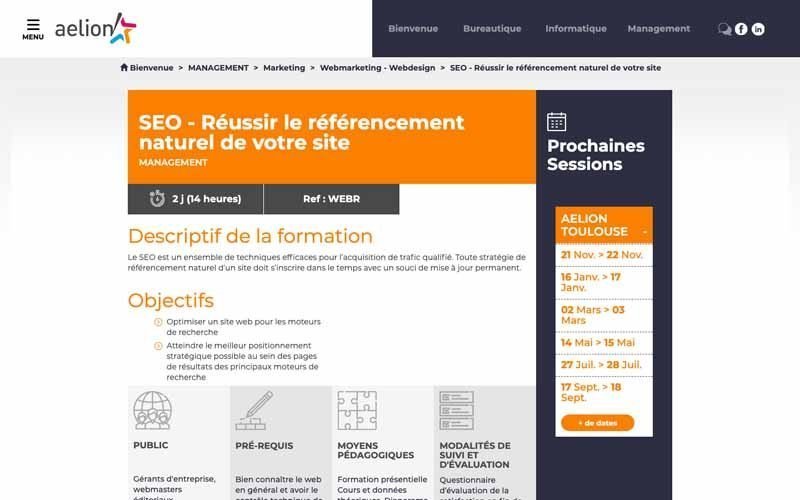 Aelion SEO reussir le referencement naturel