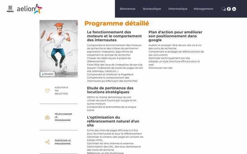 Aelion Programme SEO reussir le referencement naturel