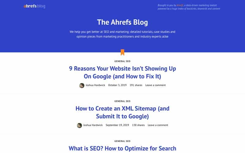 Blog Ahrefs