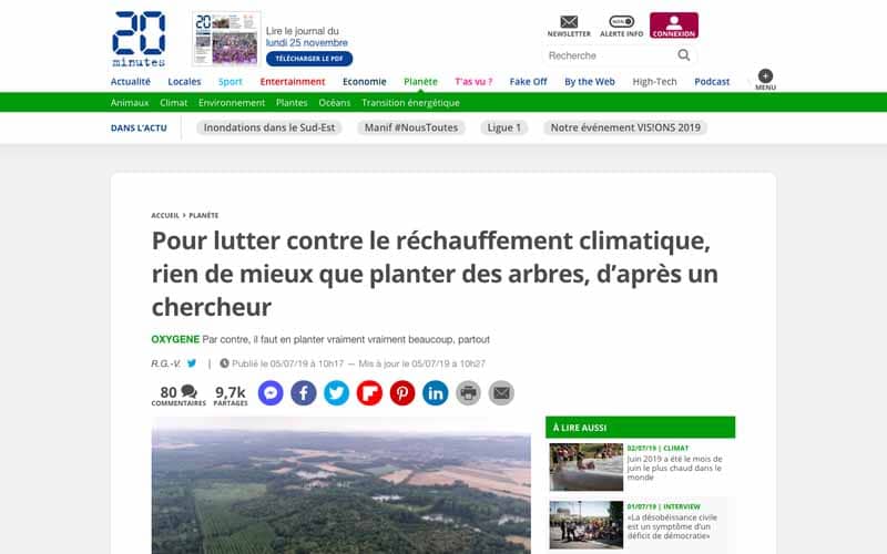 Article rechauffement climatique planter arbre