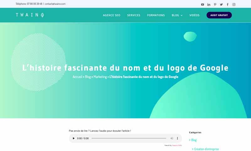 Contenu surenchere nom et logo google