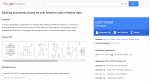 Brevet de Google sur l utilisation le classement des resultats en fonction du comportement des utilisateurs