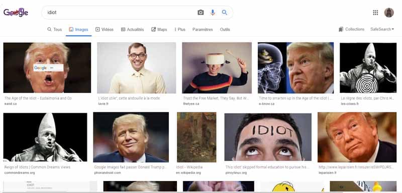 Google bombing Donald Trump