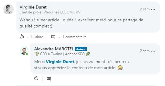 Retours sur LinkedIn 5