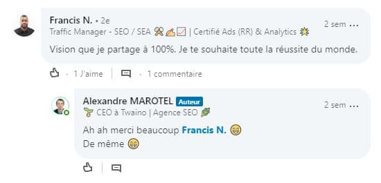 Retours sur LinkedIn 6