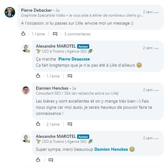 Retours sur LinkedIn 7