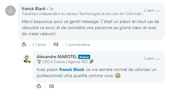 Retours sur LinkedIn 8