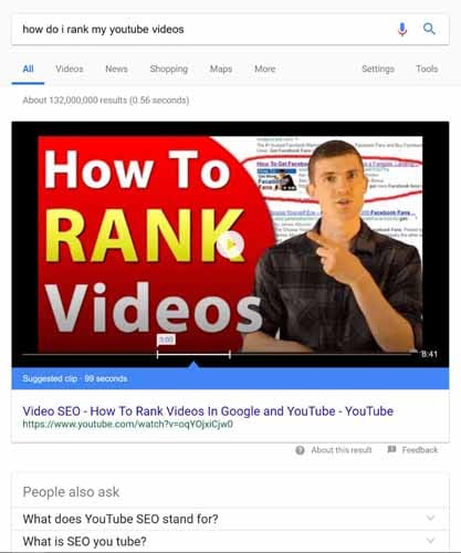 Optimisez vos videos pour le featured snippet 5