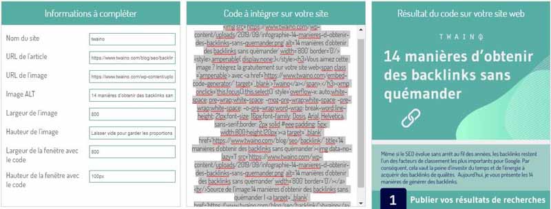 Copiar el código d intégration