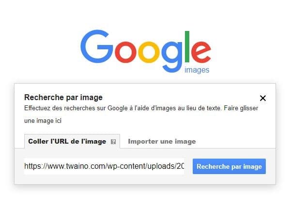 Recherche avec l URL de l image dans Google Images