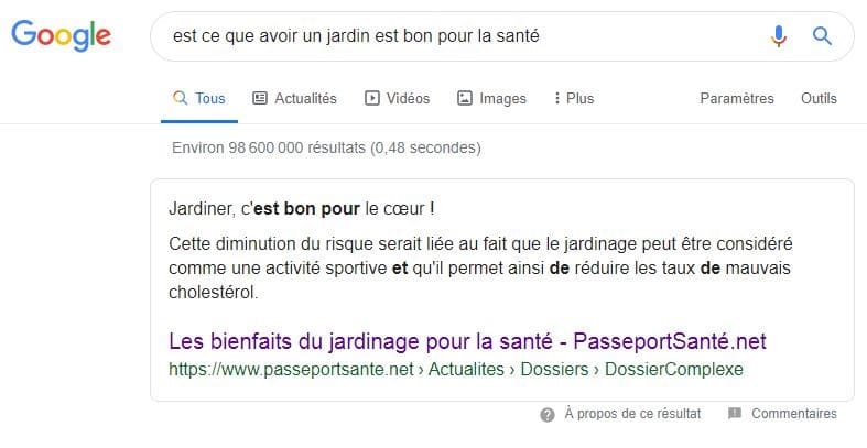 L algorithme de Google est capable de prendre plusieurs parties d un contenu pour donner un resultat vocal