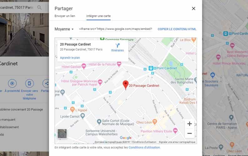 Integrer Google Maps dans un article 2