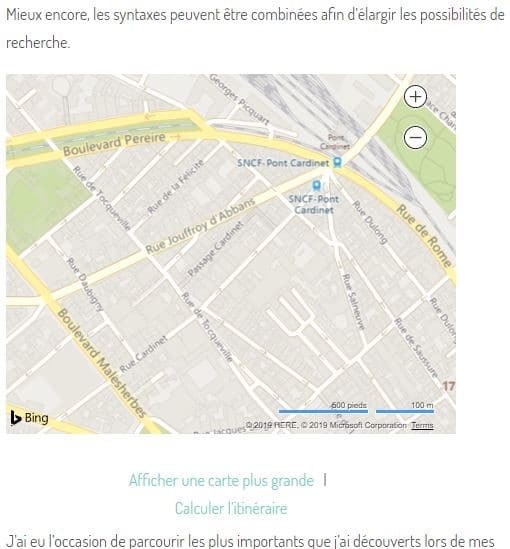 Apercu du Bing Maps dans l article