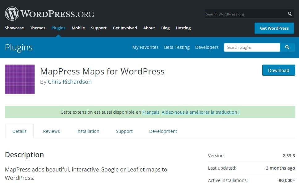 Plugin MapPress Maps