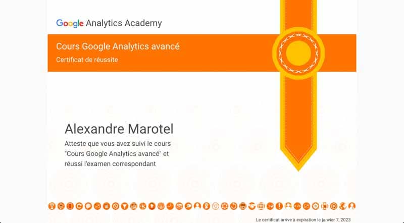 Certificat GA avancé - Alexandre MAROTEL