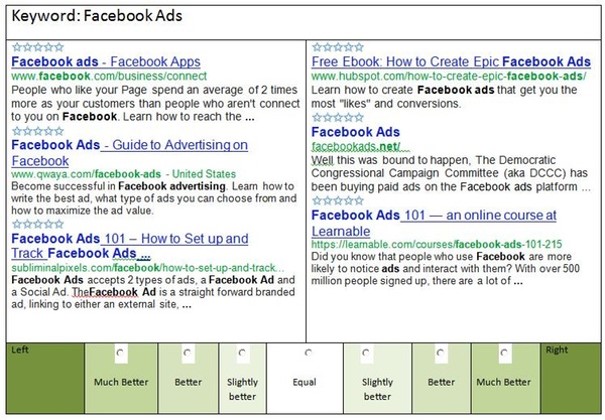 Exemple de Google sur l evaluation Side by side